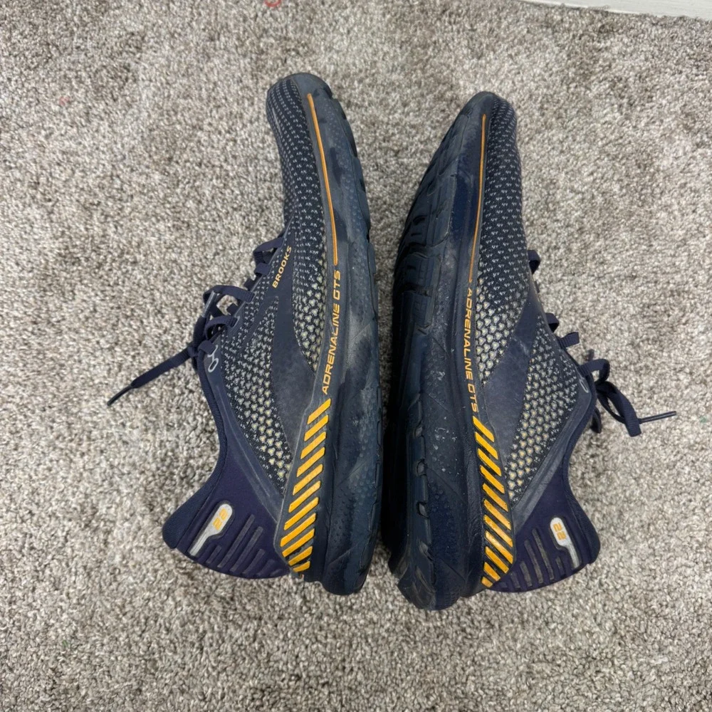 Brooks Adrenaline GTS 22 Mens Running Shoes Navy Gold 1103661D438 Size 12